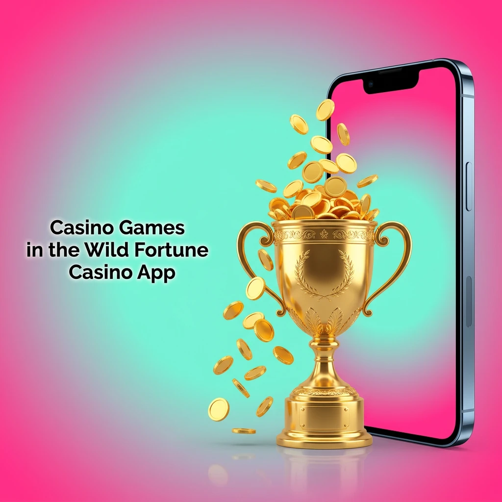 Casino games lobby in Wild Fortune app showing slots, live dealer, blackjack, roulette, and jackpot pokies on iOS