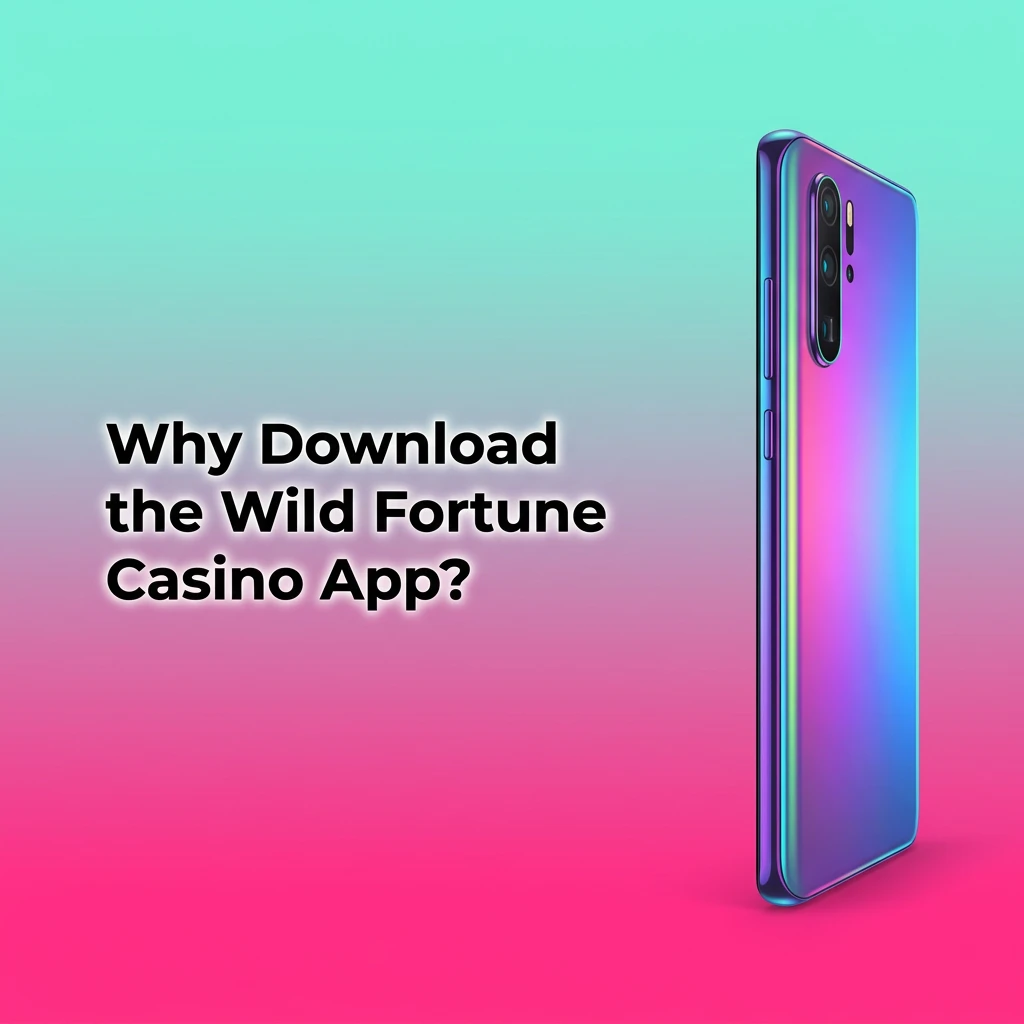 Wild Fortune Casino app on smartphone showing fast, secure mobile betting for Australian players on Android and iOS